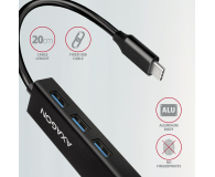 Axagon HMC-GL3A SuperSpeed USB-C hub + gigabit LAN - 1485459 - zdjęcie 4